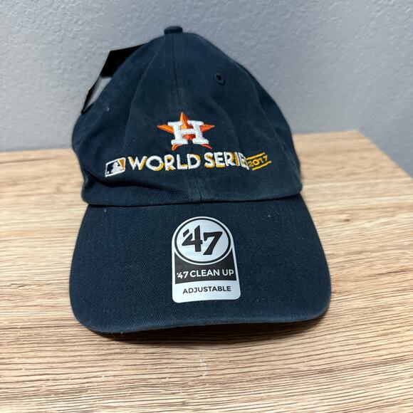 Houston Astros Hat Cap Mens Blue Strap Back  Baseball '47 World Series 2017 - Picture 2 of 6